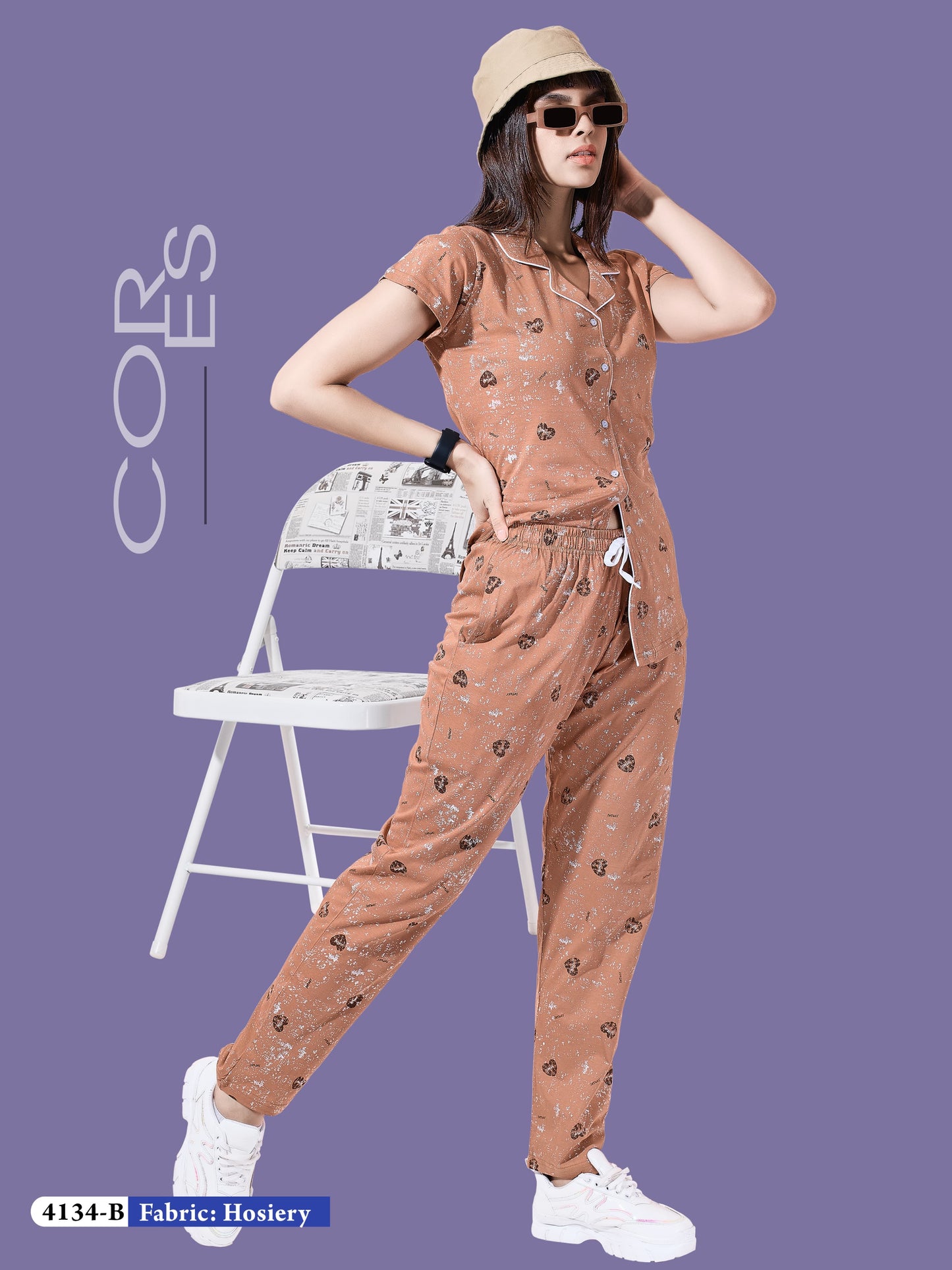 FRONT OPEN NIGHT SUIT
