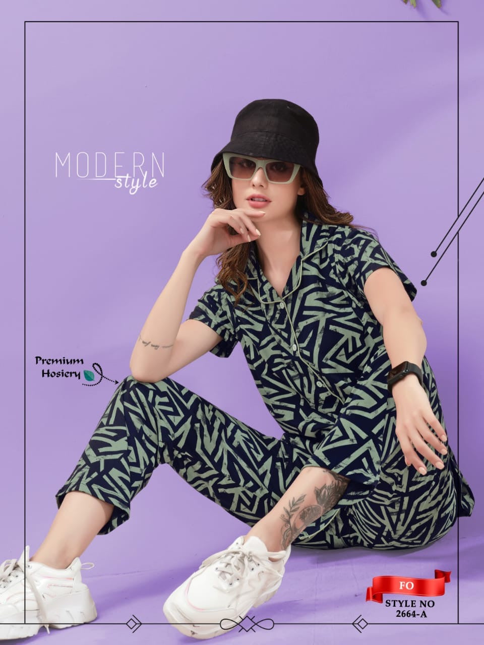 FRONT OPEN NIGHT SUIT