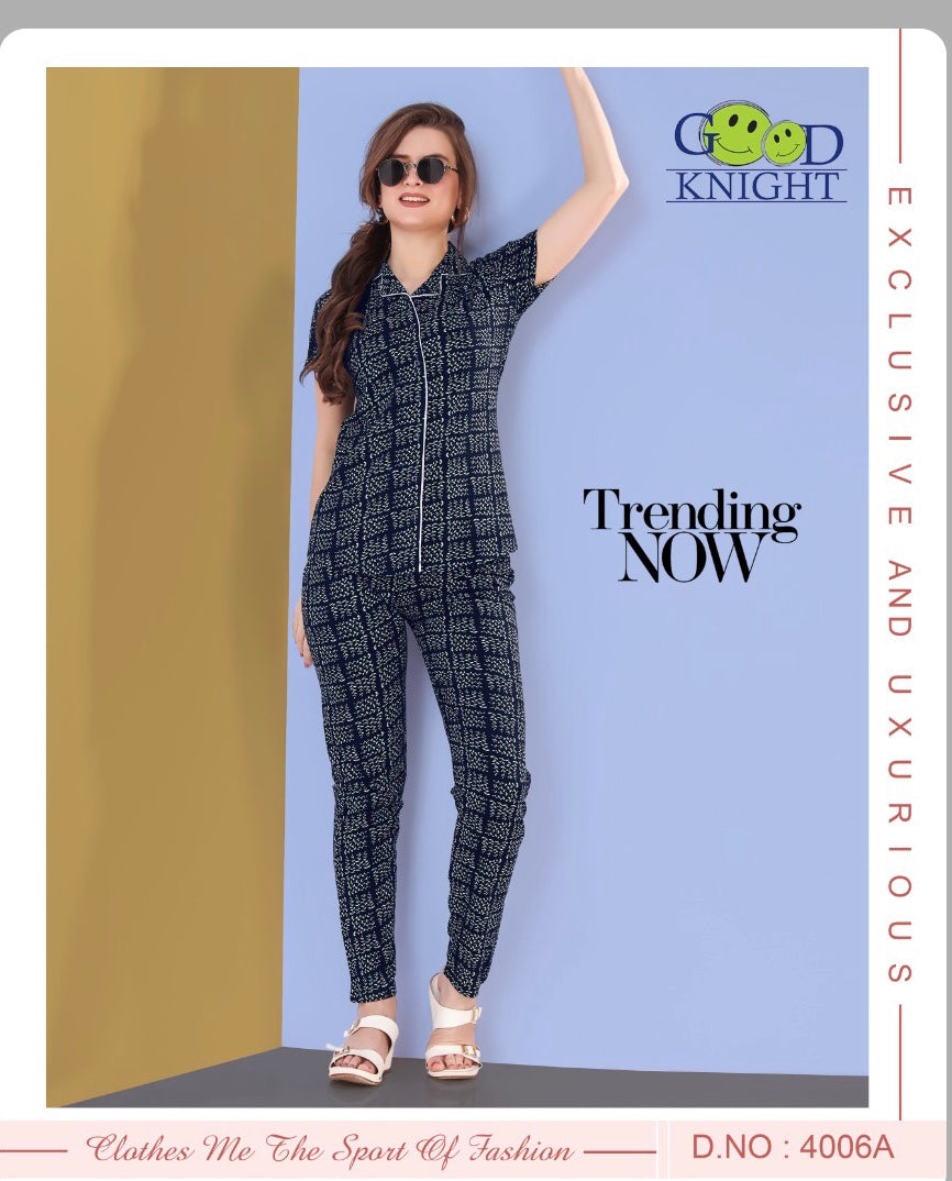 FRONT OPEN NIGHT SUIT