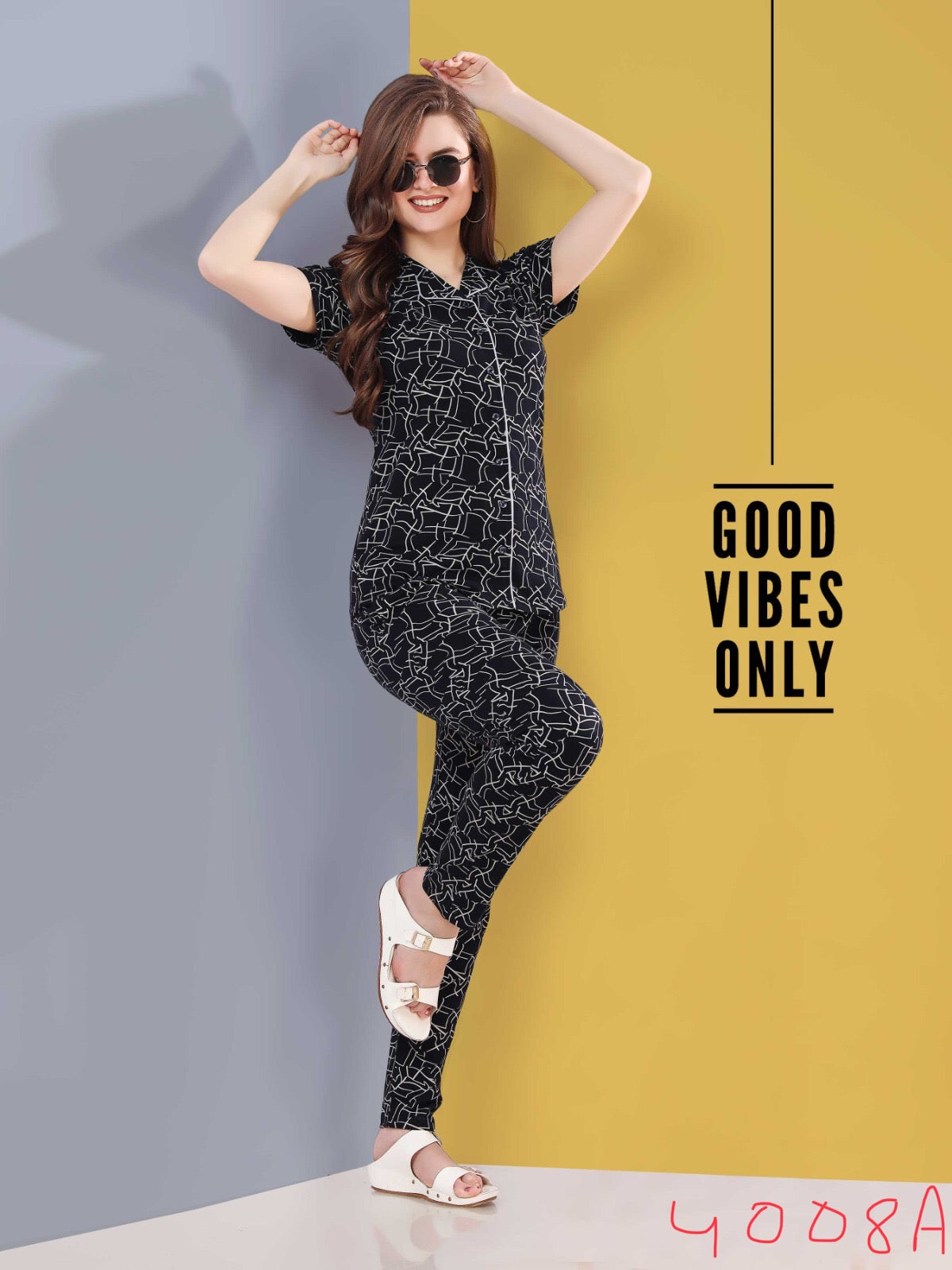 FRONT OPEN NIGHT SUIT