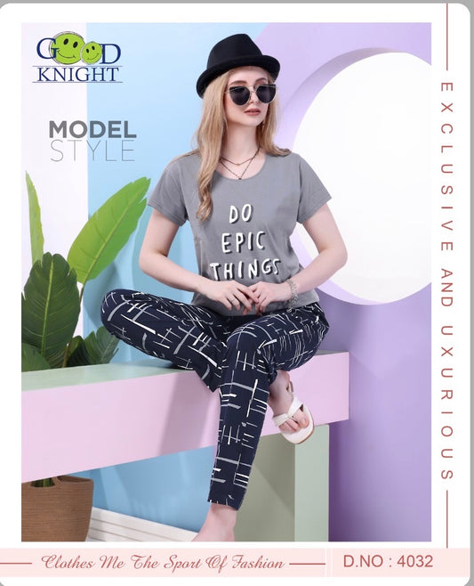 ROUND NECK NIGHT SUIT