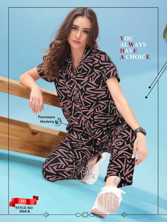 FRONT OPEN NIGHT SUIT