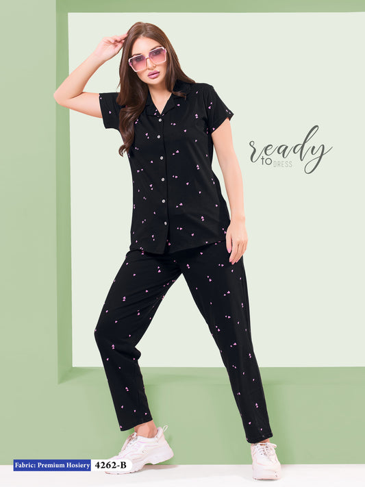 FRONT OPEN NIGHT SUIT