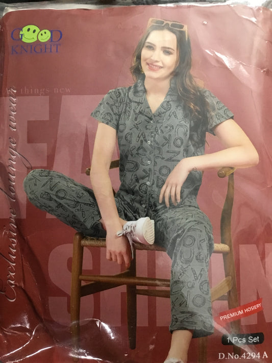 FRONT OPEN NIGHT SUIT