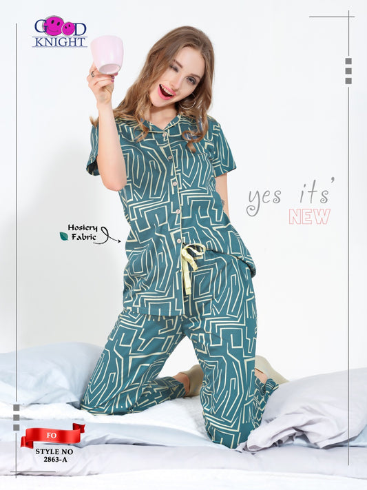 FRONT OPEN NIGHT SUIT
