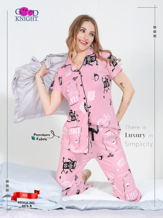FRONT OPEN NIGHT SUIT