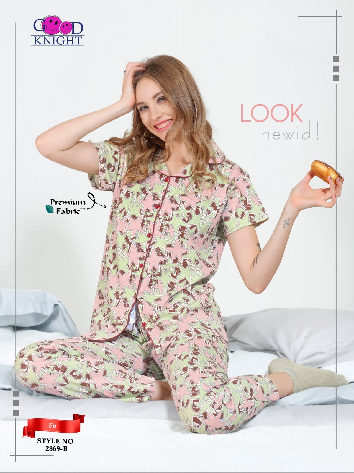 FRONT OPEN NIGHT SUIT