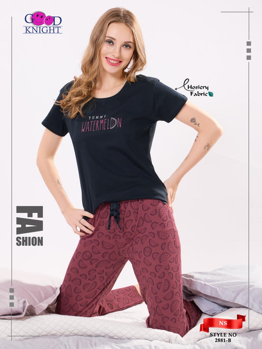ROUND NECK NIGHT SUIT