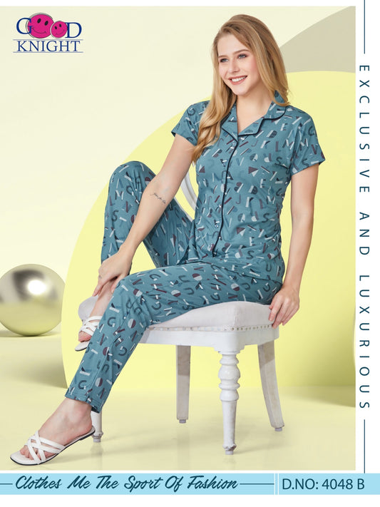 FRONT OPEN NIGHT SUIT