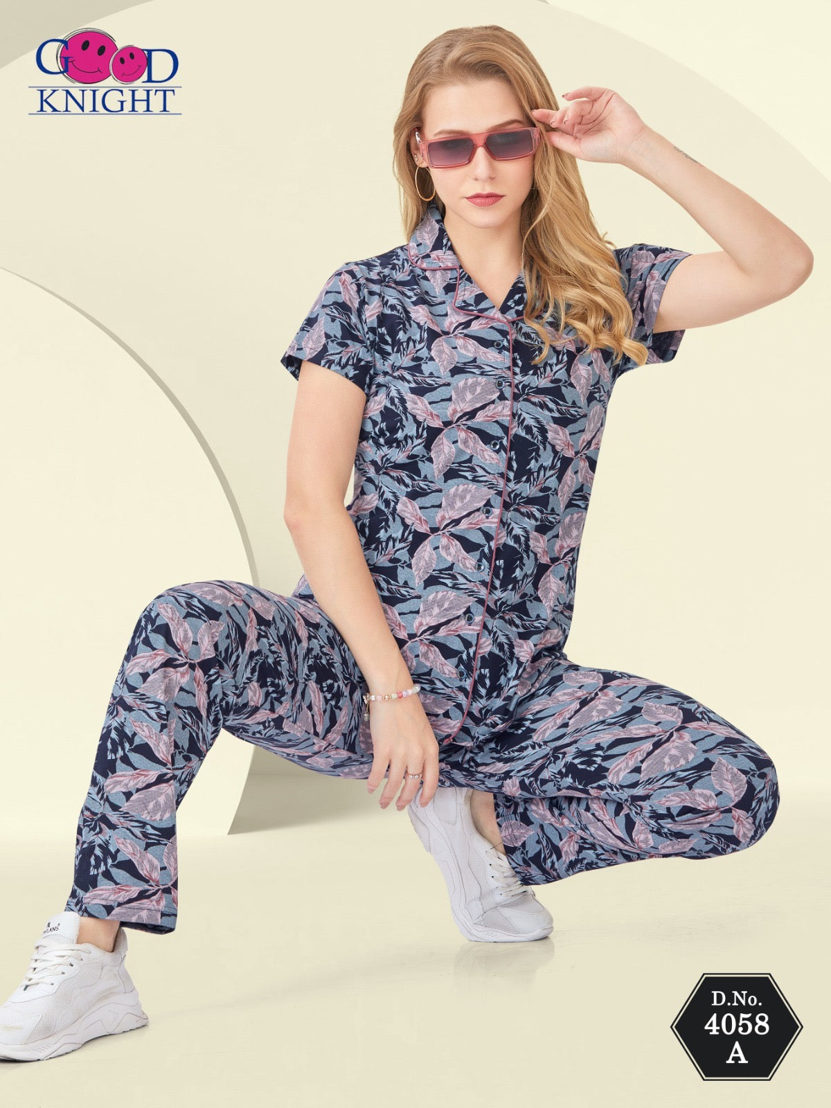 FRONT OPEN NIGHT SUIT