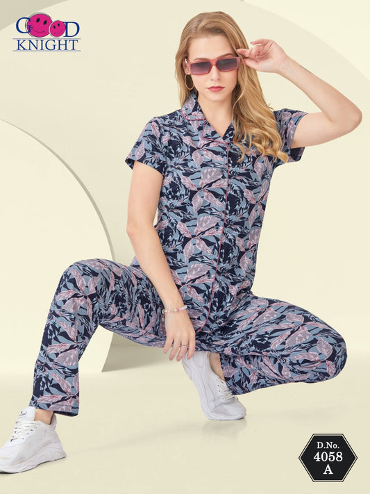 FRONT OPEN NIGHT SUIT