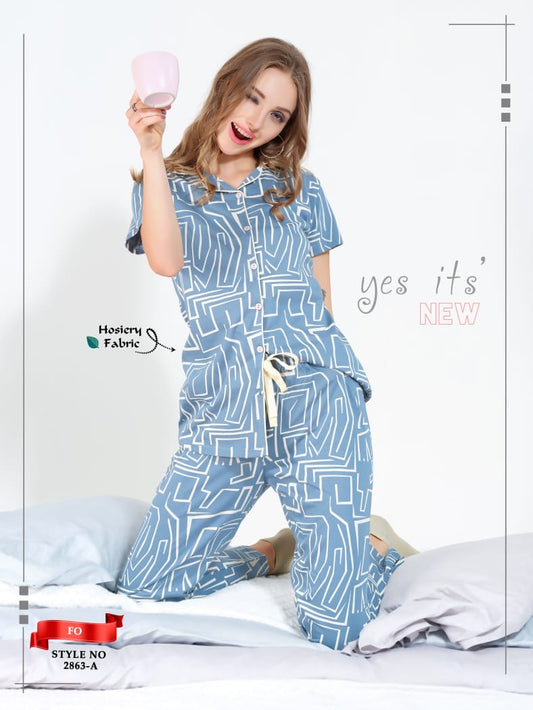FRONT OPEN NIGHT SUIT