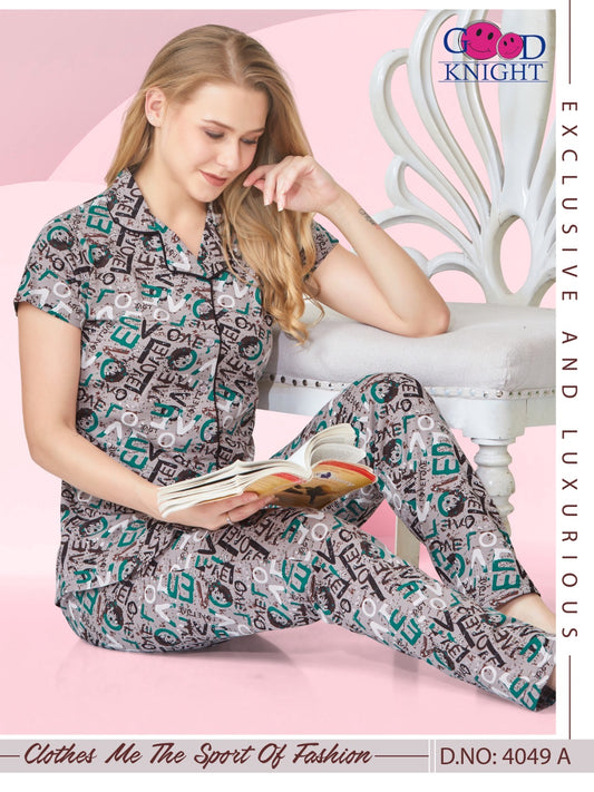 FRONT OPEN NIGHT SUIT