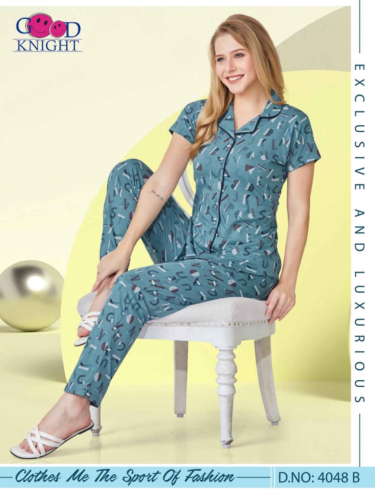 FRONT OPEN NIGHT SUIT