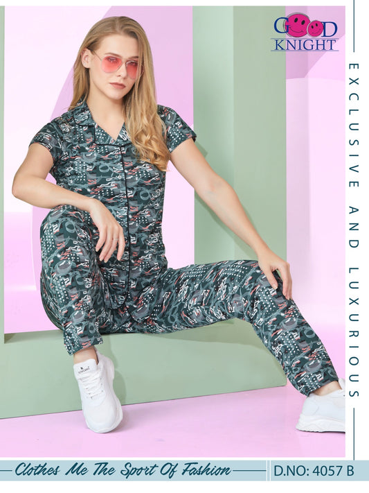 FRONT OPEN NIGHT SUIT