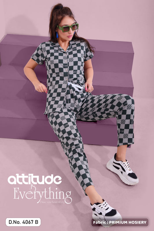 FRONT OPEN NIGHT SUIT